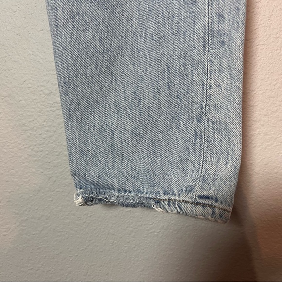 Agolde Jamie High Rise Classic Jeans Ankle Crop Size 27 Light Wash Distressed - Picture 4 of 13
